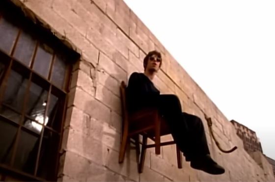 Liam Gallagher in the video for 1994 single, Live Forever